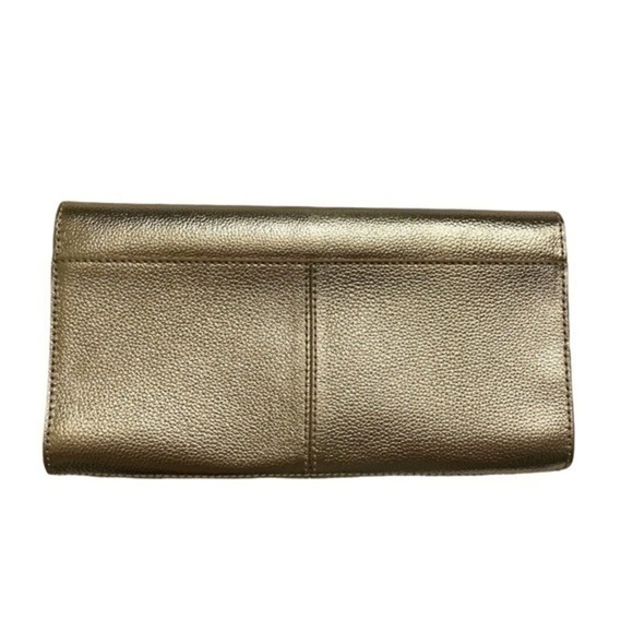 Lilly Pulitzer gold evening clutch bag msrp $158 with tag